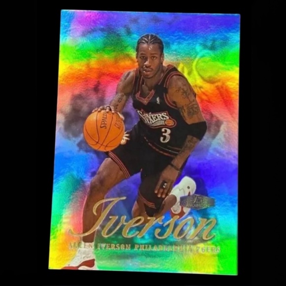 ALLEN IVERSON FOIL REFRACTOR BASKETBALL CARD - 2000 FLAIR SHOWCASE - Picture 1 of 3